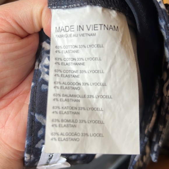 Club Monaco blue /purple/white pattern skinny pants - Picture 6 of 7